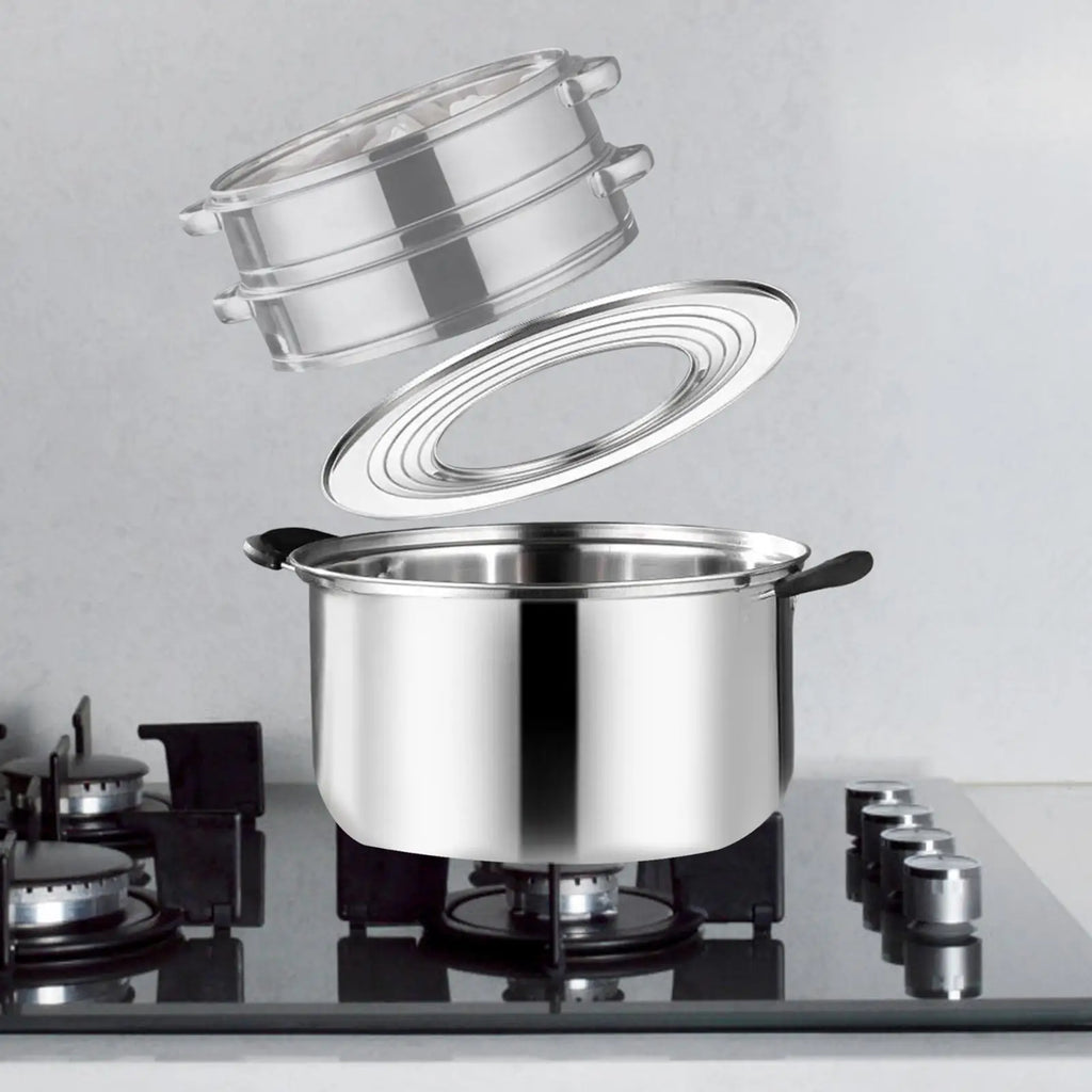 32cm Stainless Steel Steamer Ring Adapter for 18–30cm Pots