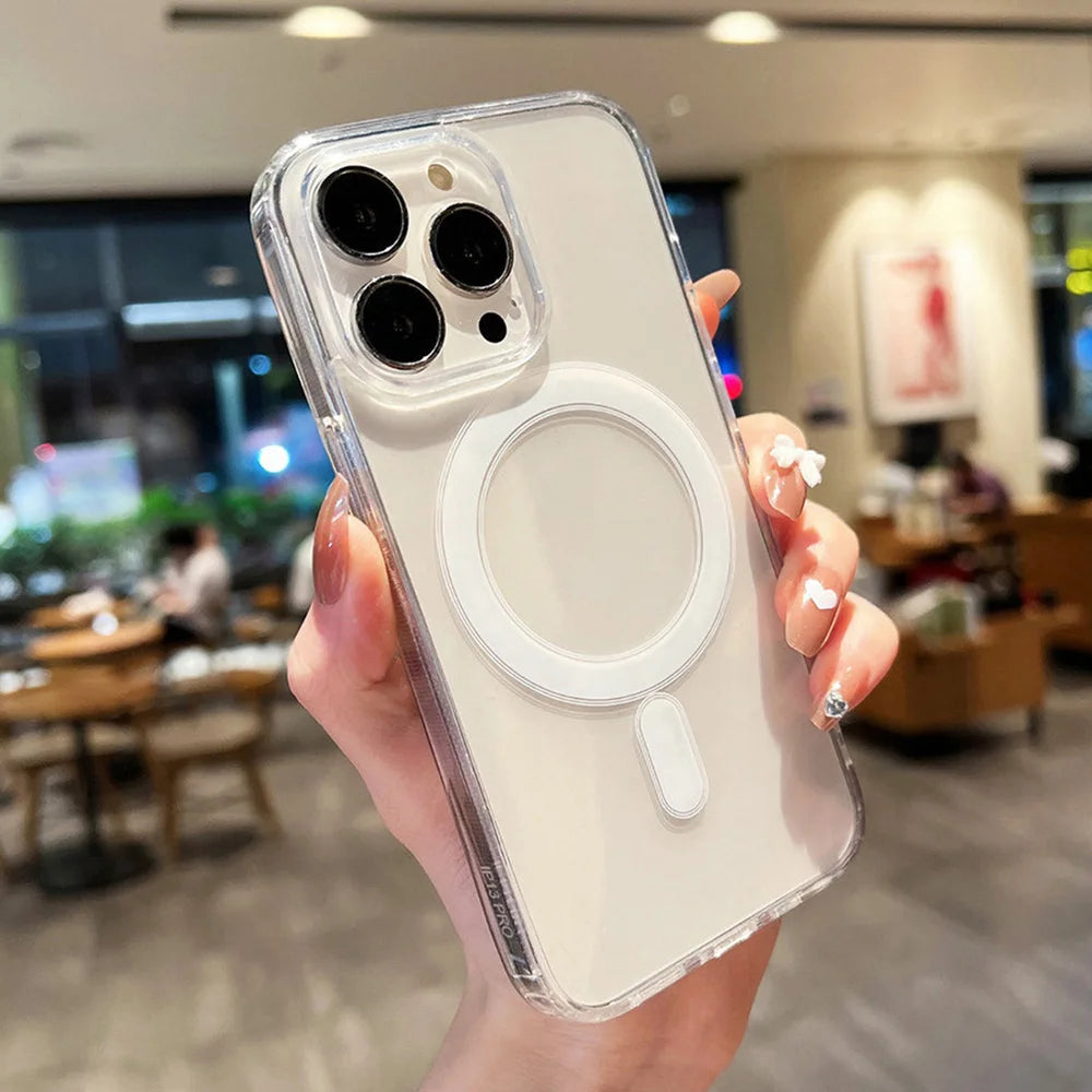 MagSafe Clear iPhone Case – Ultra Thin Magnetic Shockproof Cover