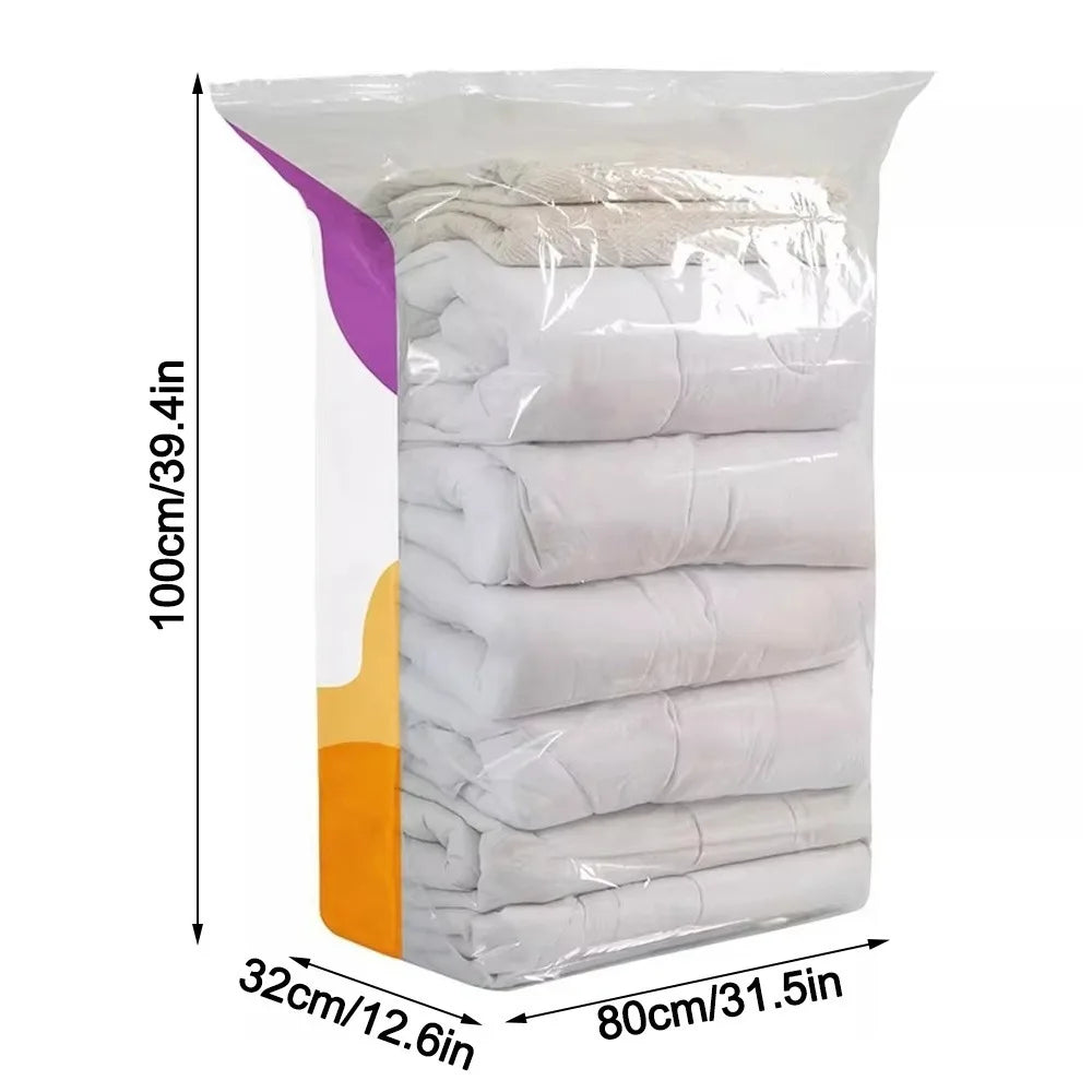XL No-Pump Vacuum Storage Bags – Space-Saving Compression