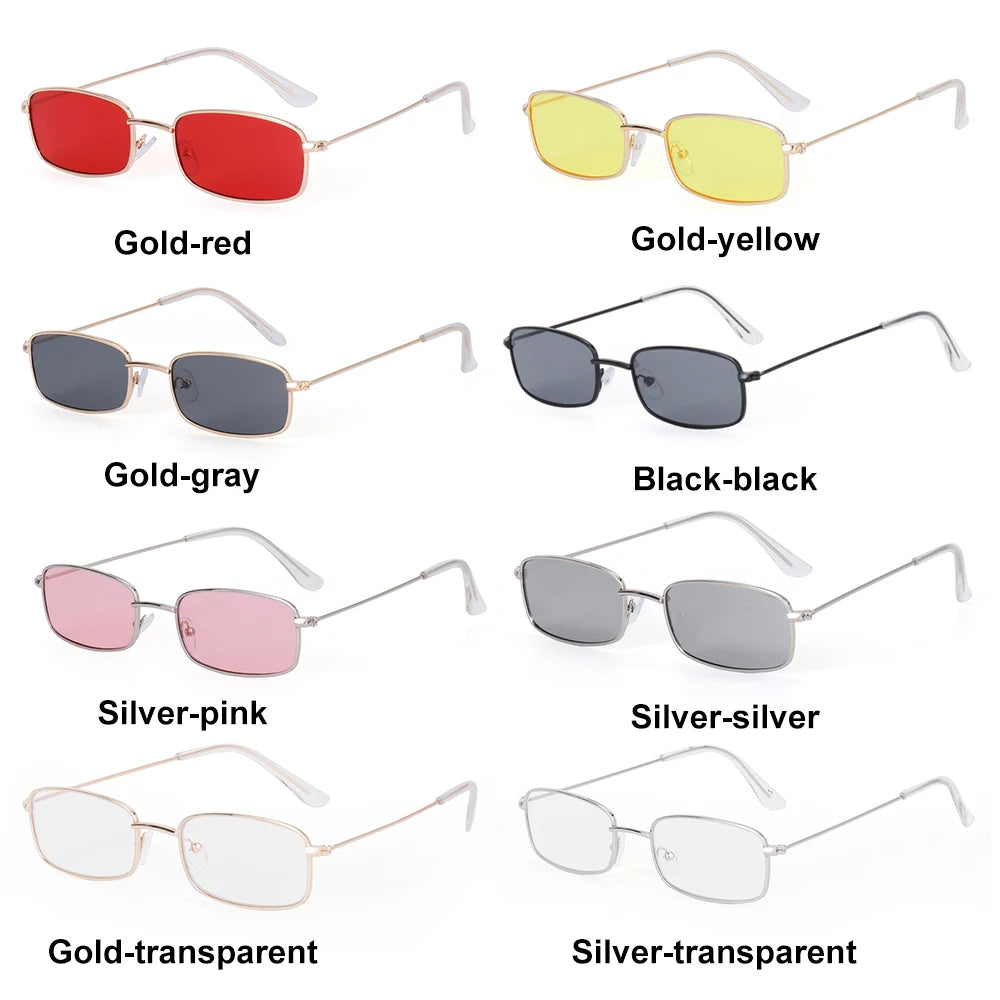 Women's Vintage Small Oval Metal Sunglasses UV400
