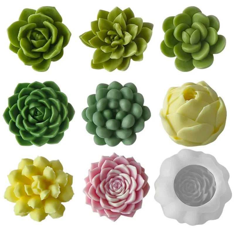 Large Succulent Silicone Mold – DIY Candle, Soap & Resin