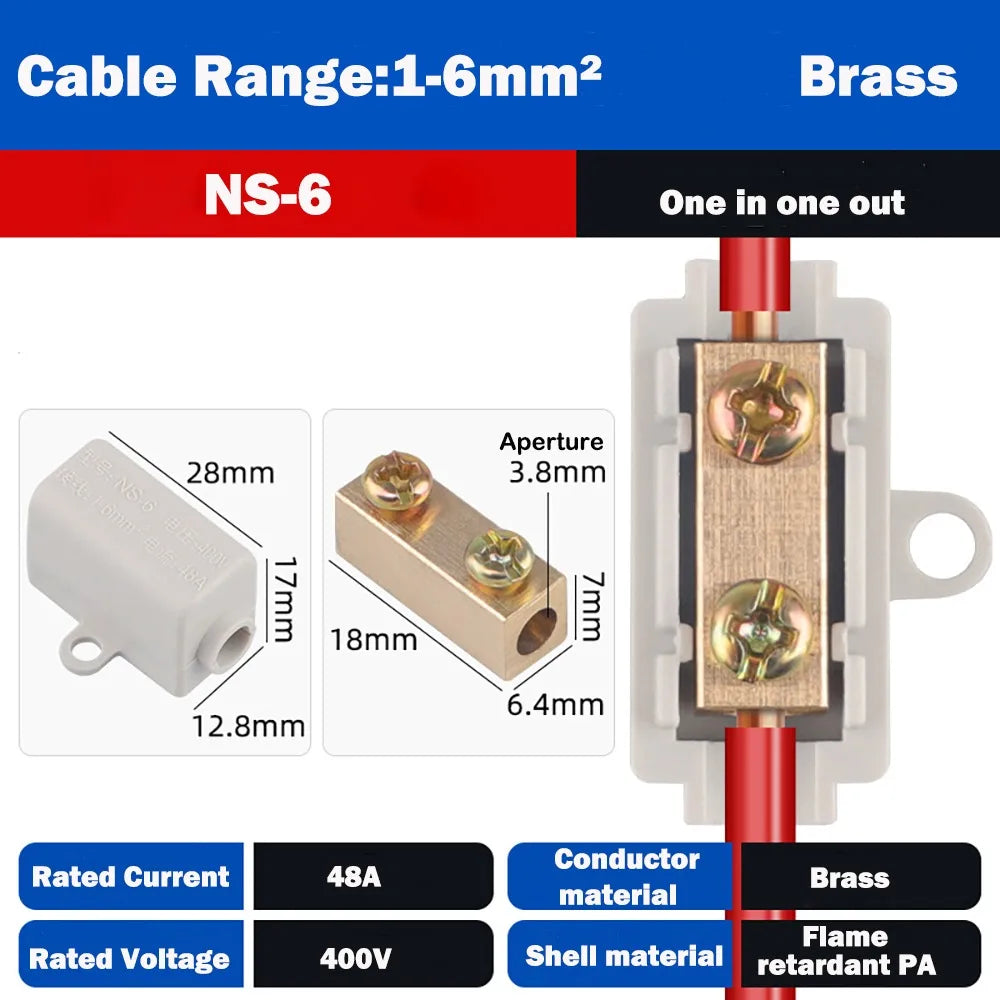 Brass Quick Wire Connector – High Power Splitter Terminal Block