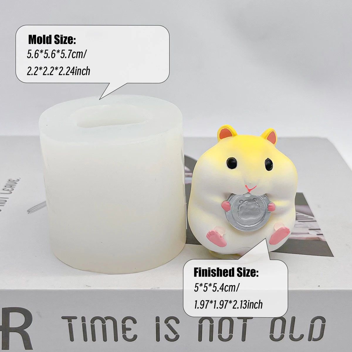 3D Hamster Silicone Mold – Chocolate, Ice Cream & Cake Baking