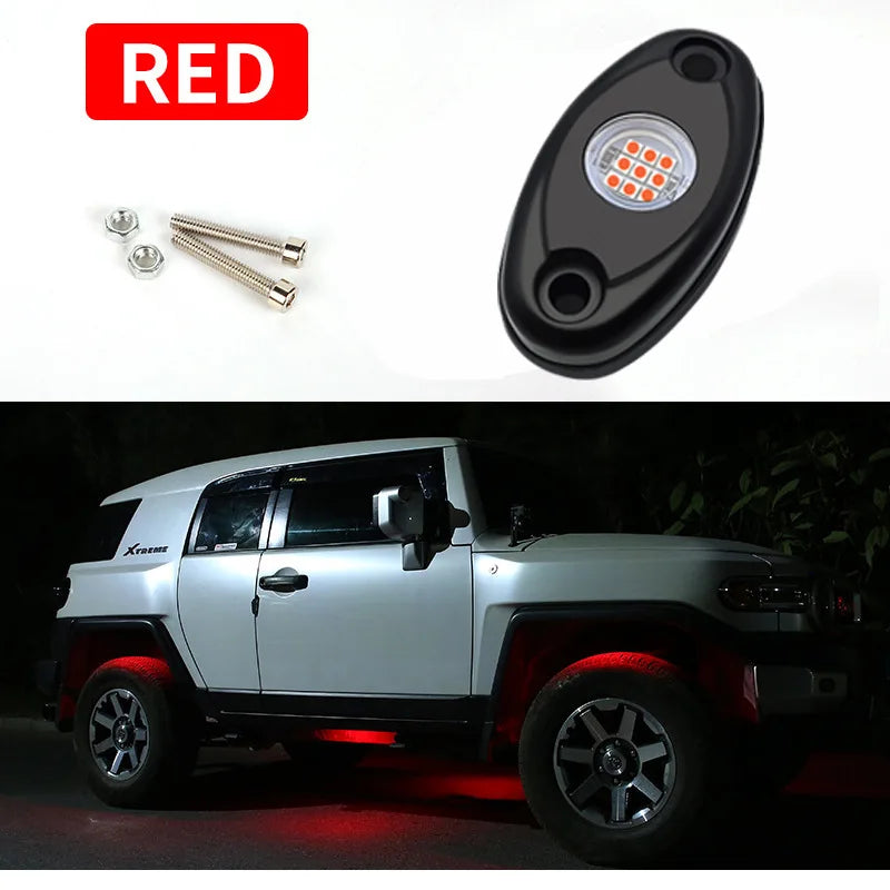 9-LED RGB Rock Light IP67 Underbody Lamp – Jeep Truck ATV UTV