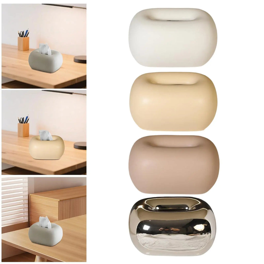 Nordic Ceramic Tissue Box – Minimalist Porcelain Tissue Holder