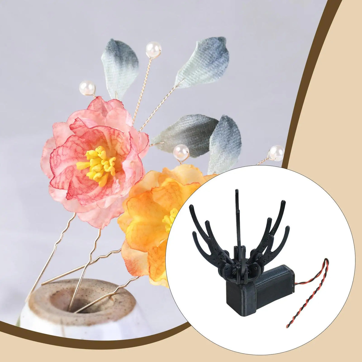Motorized Artificial Flower Blooming Mechanism | DIY Decor