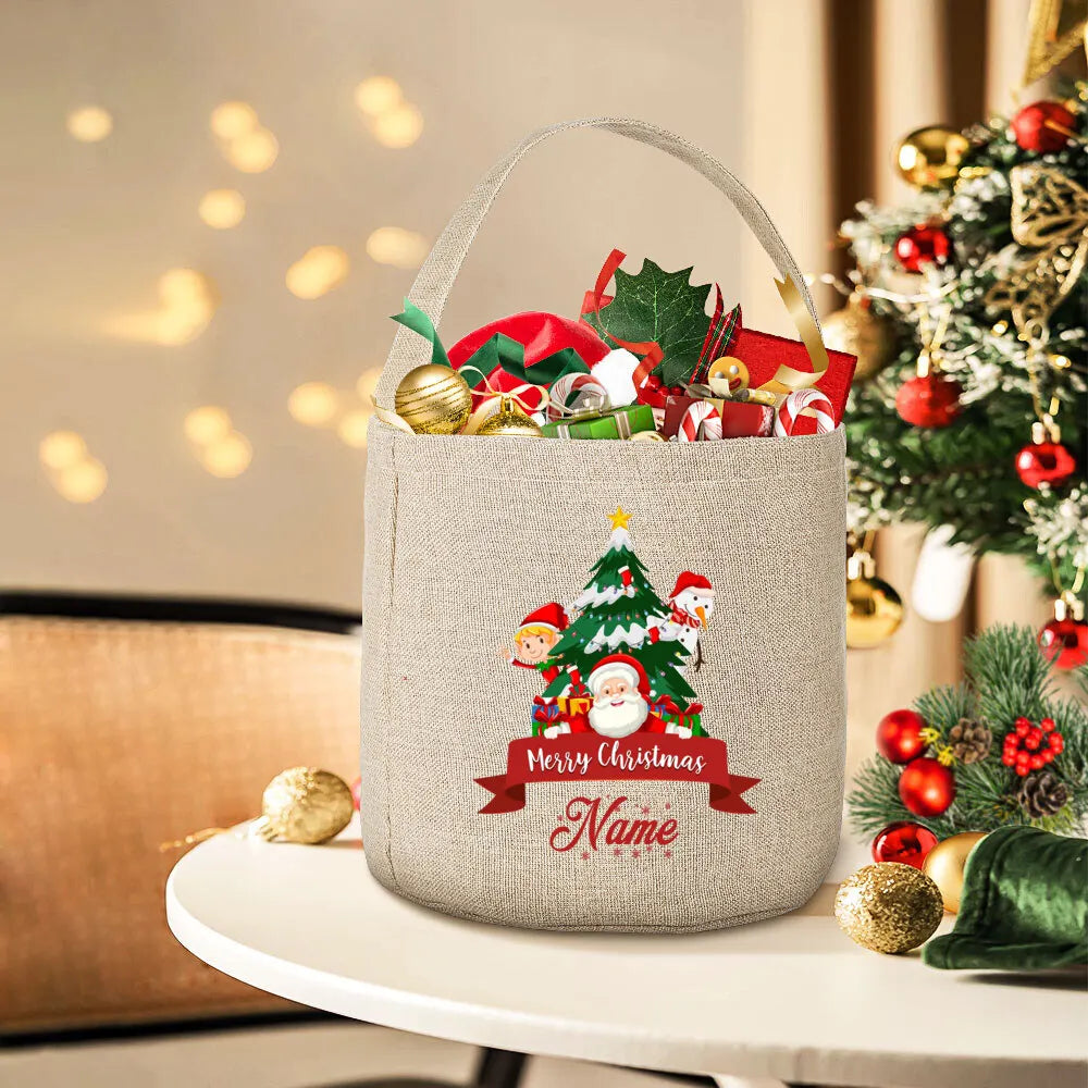 Personalised Christmas Santa Sack | Custom Name Kids Gift Bag