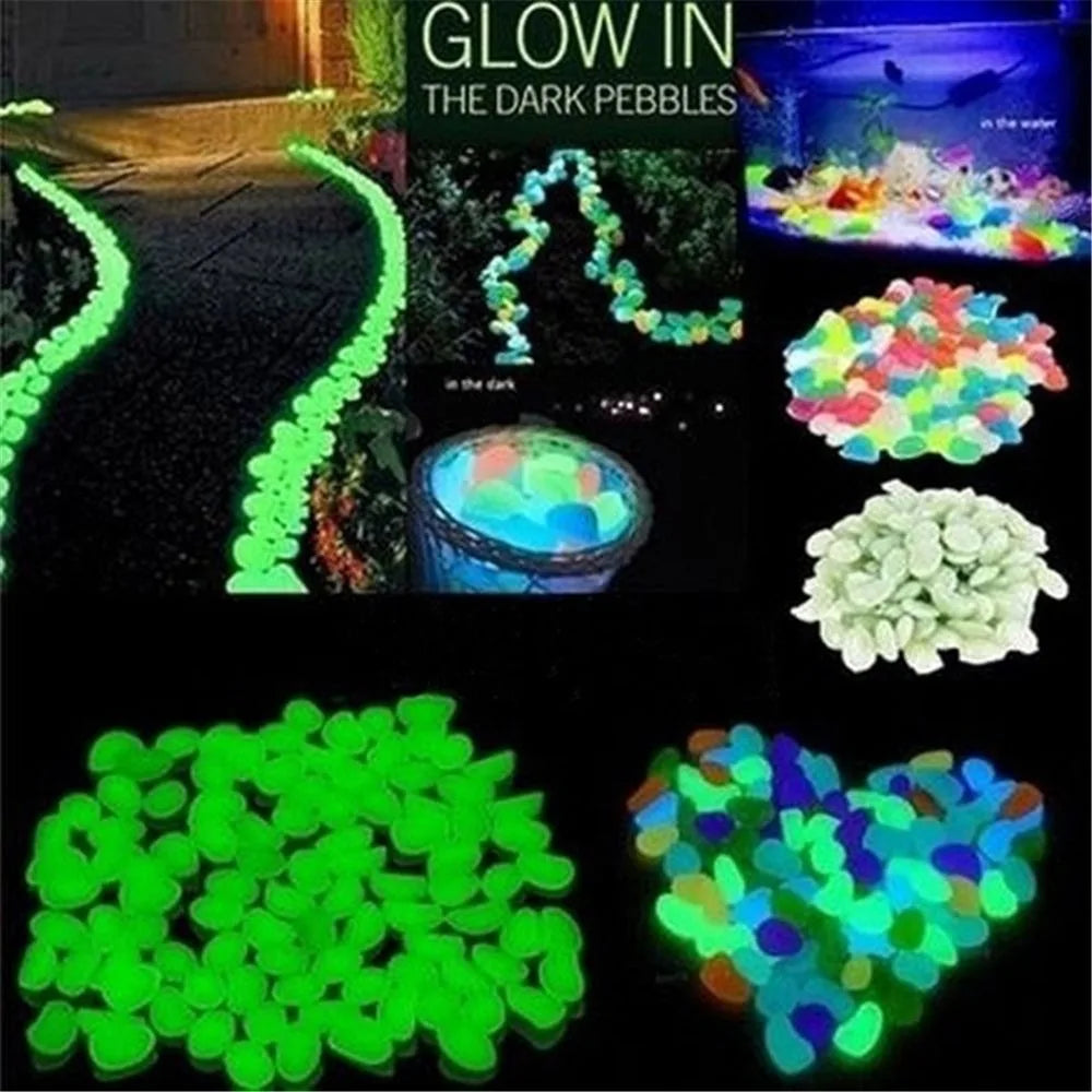 10-Pack Glow in the Dark Pebbles – Garden, Aquarium & DIY Décor