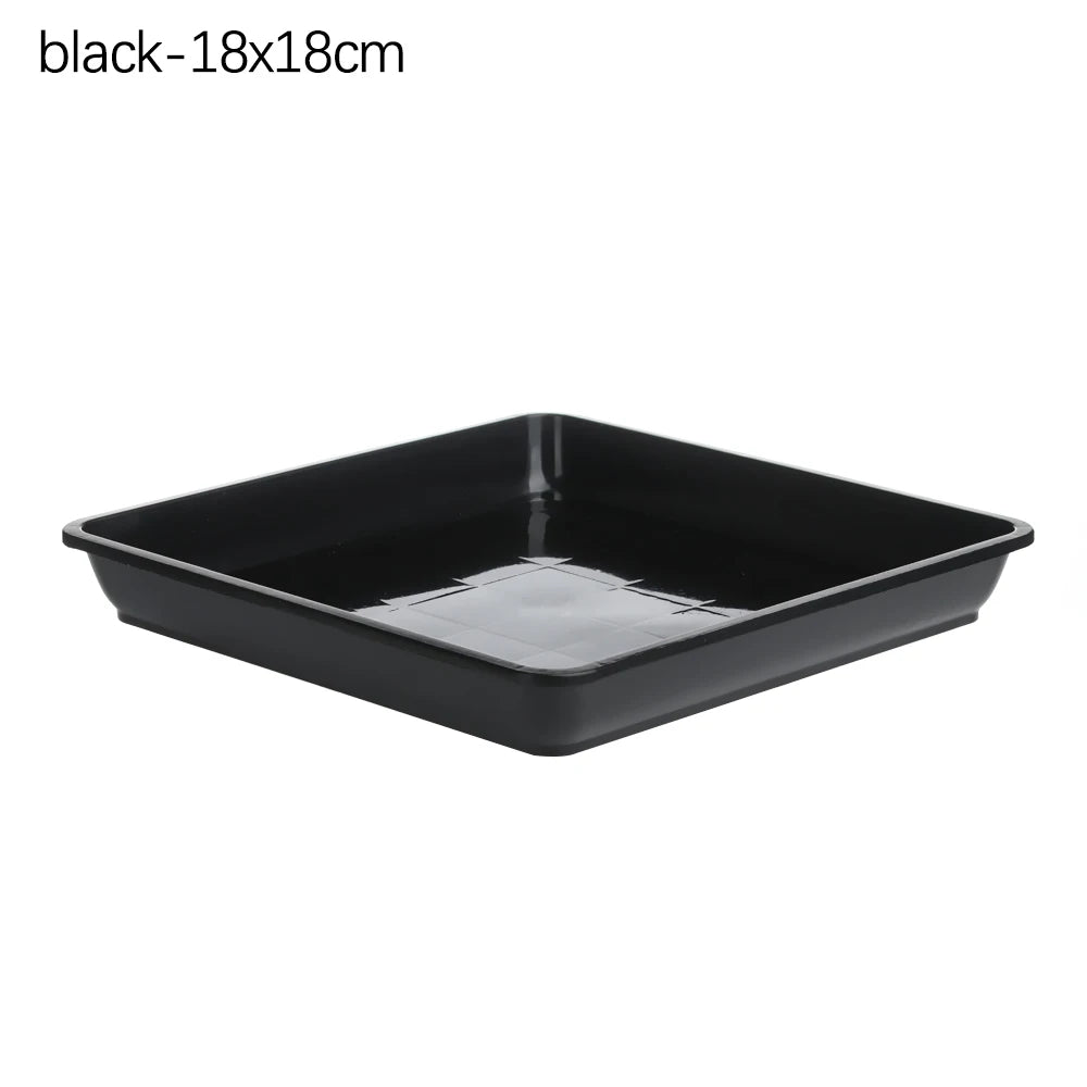 Square Plastic Plant Saucer Drip Tray – Indoor & Outdoor Use