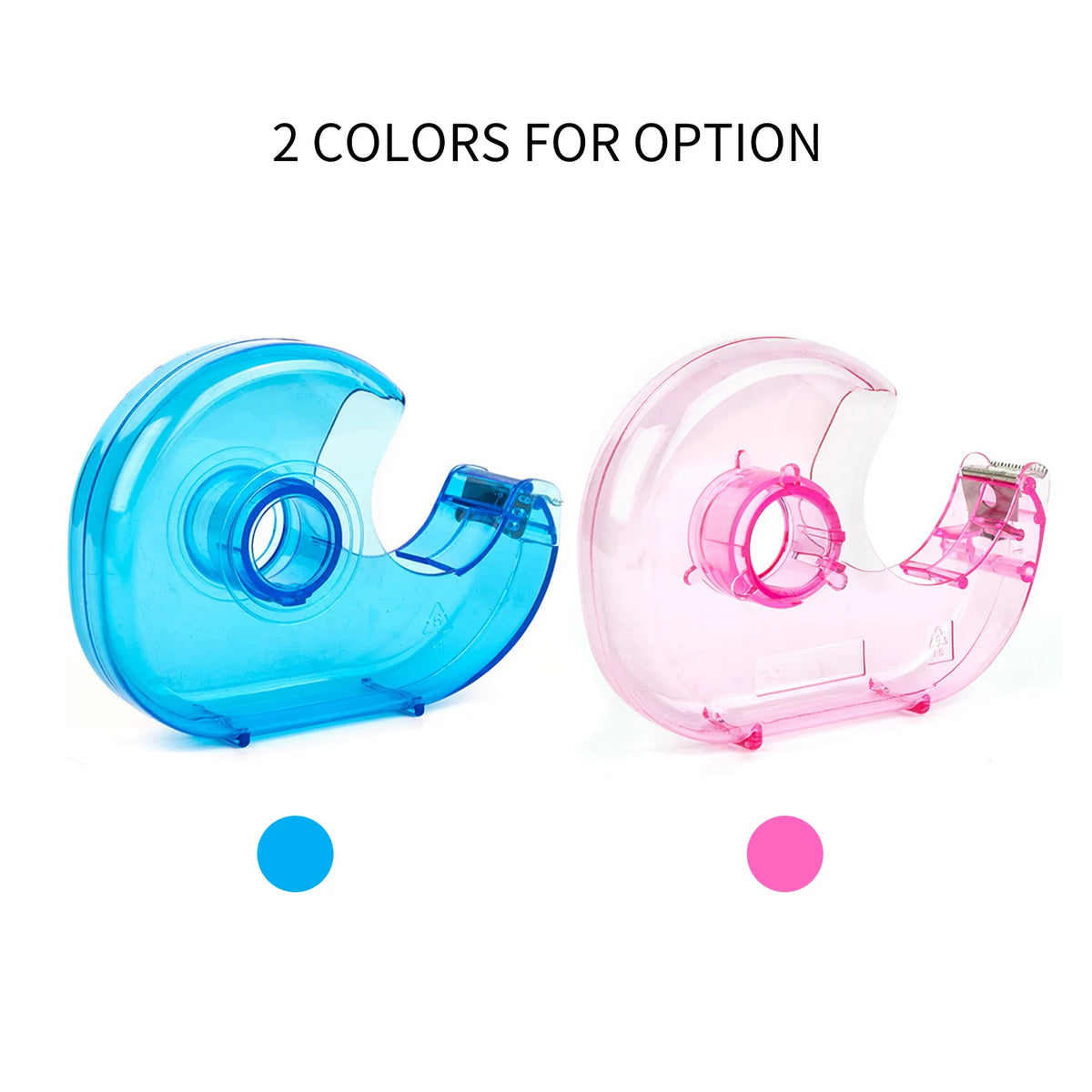 Transparent Desktop Tape Dispenser – Portable Plastic Cutter