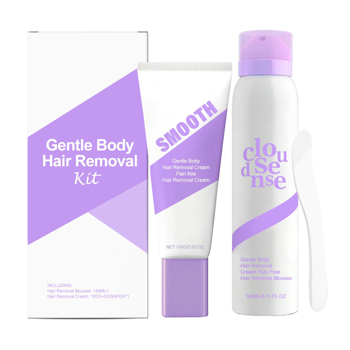 Gentle Hair Removal Cream Set – Body, Legs & Underarms