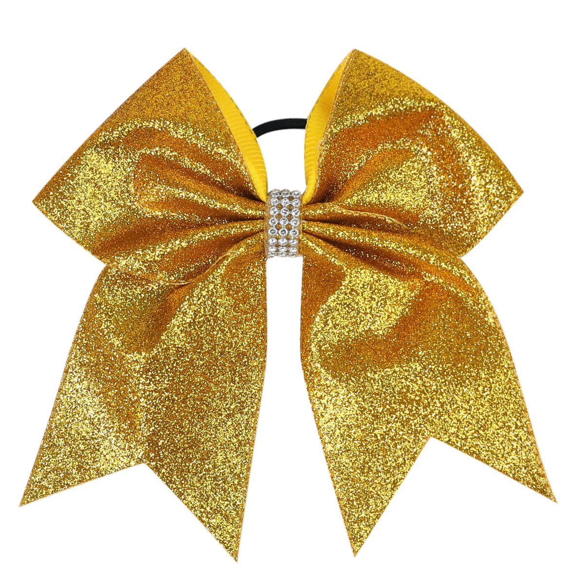 12-Pack Glitter Grosgrain Cheerleading Hair Bows for Girls