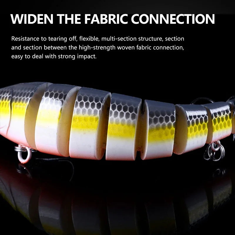 8-Segment Jointed Swimbait Sinking Wobbler – 13.7cm 27g Bass Lure