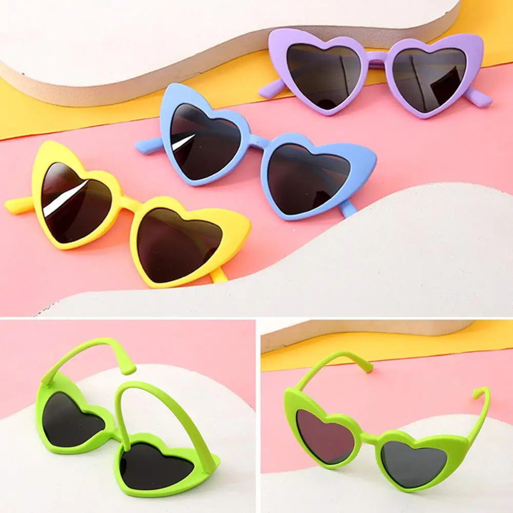 Kids Heart-Shaped Sunglasses UV400 – Toddler Ages 3–9