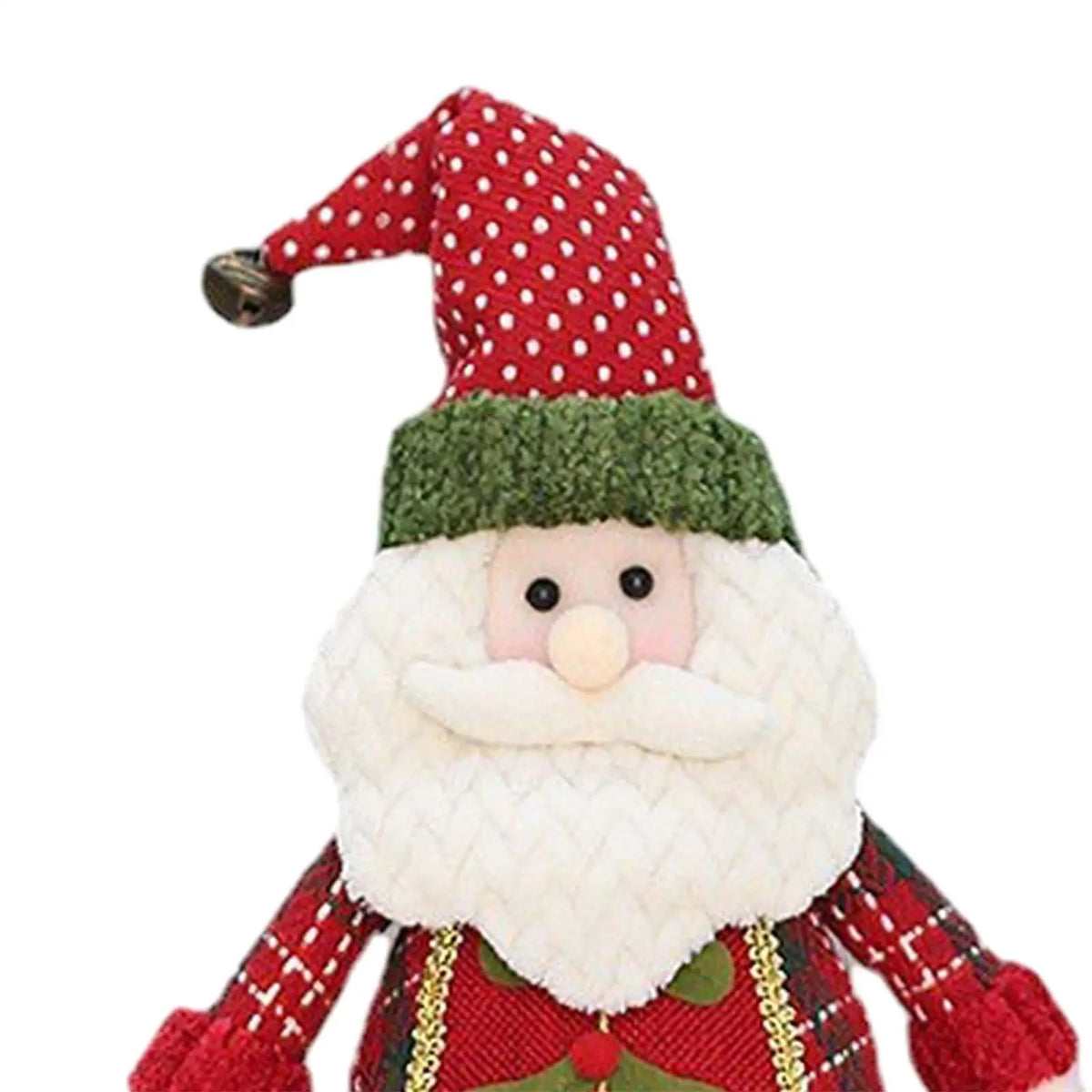 Stretch Legs Santa Claus Plush Figurine | Xmas Decor