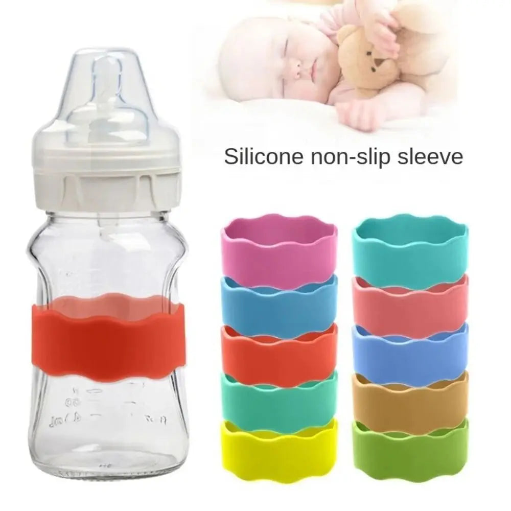 Silicone Baby Bottle Anti-Slip Bands – Waterproof Labels