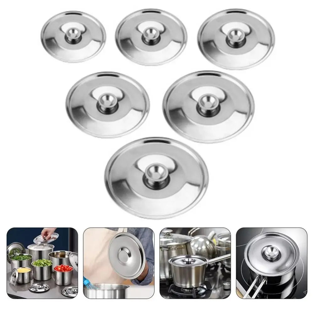 Stainless Steel Round Pot Lid – Universal 10–24cm Cover