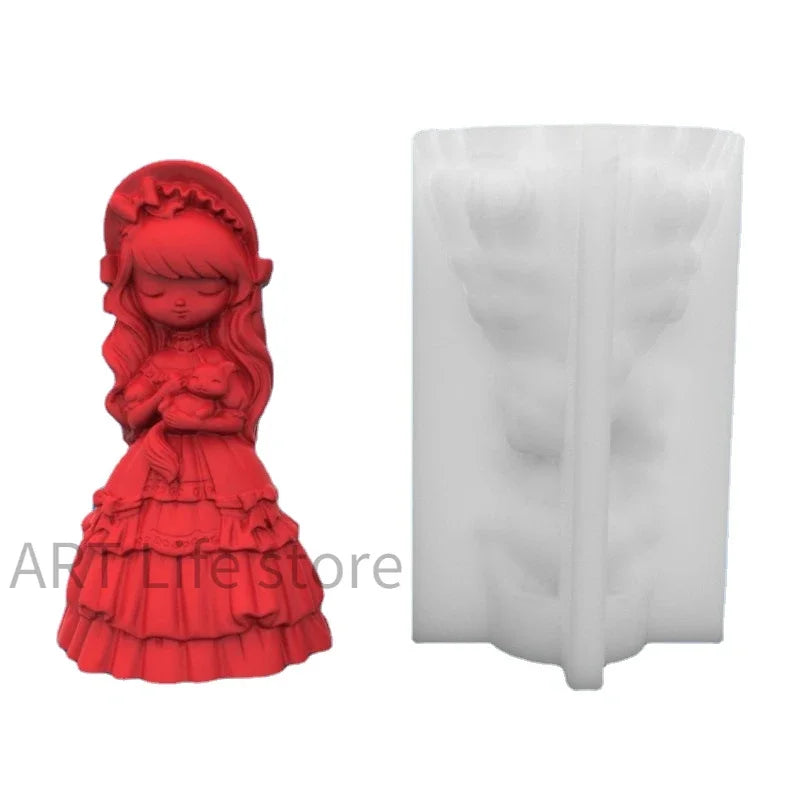 3D Princess Silicone Mold – DIY Candle, Resin & Plaster Casting