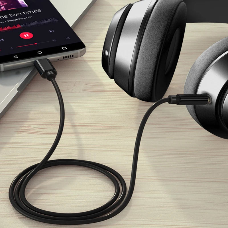 USB-C to 3.5mm AUX Audio Cable Converter | 1M Car & Phone