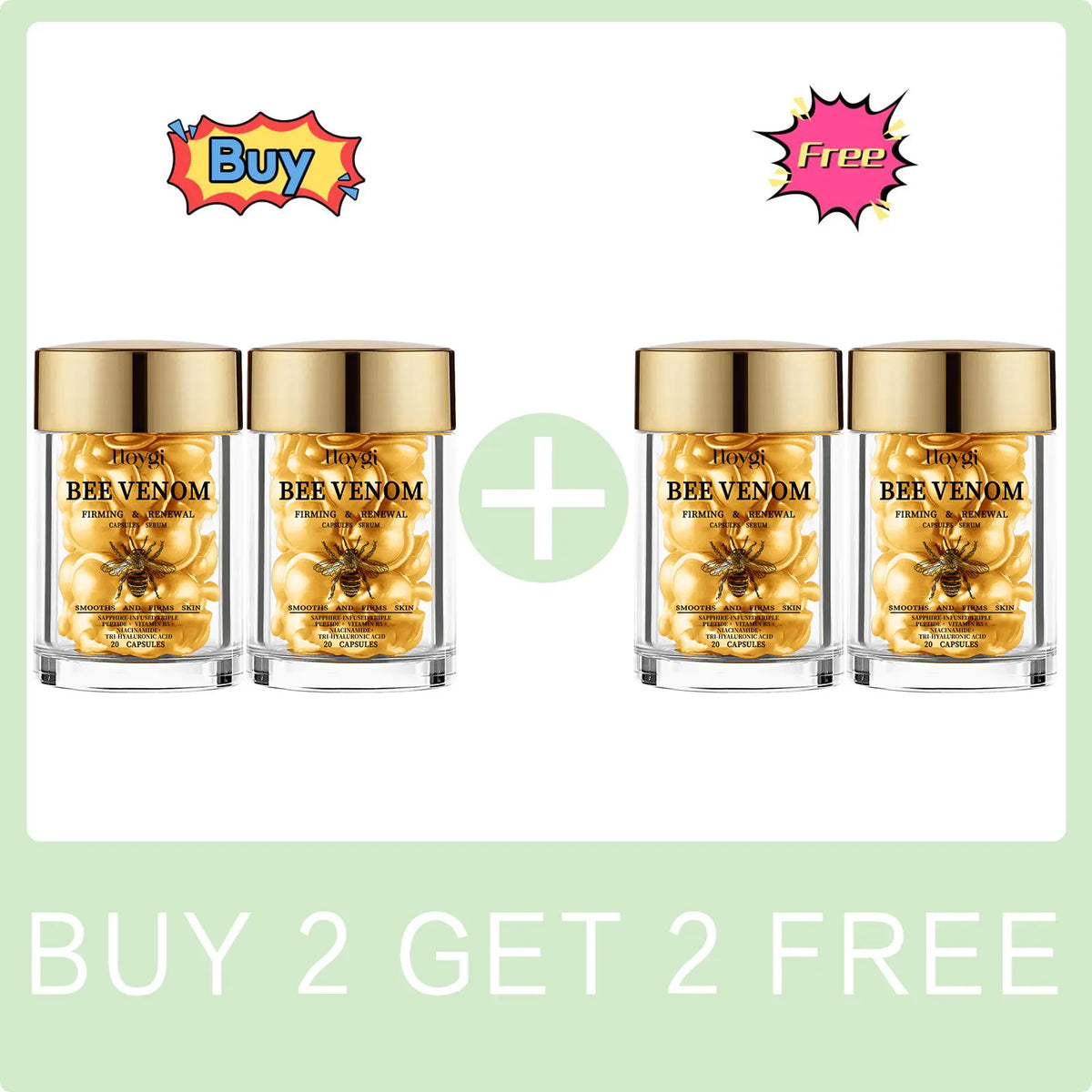 Hoygi Bee Venom Firming Essence Capsules – 20pcs Face Serum
