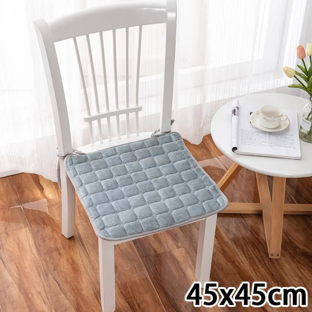 Soft Flannel Seat Cushion 45x45cm | Square Chair Pad