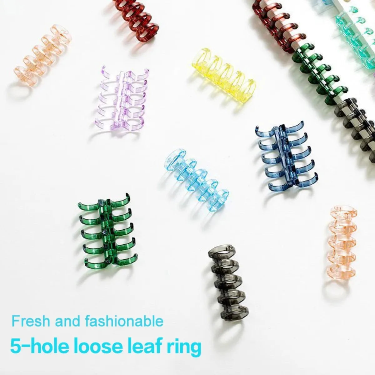20-Pack 5-Hole Binder Rings – DIY Loose-Leaf Book Buckles