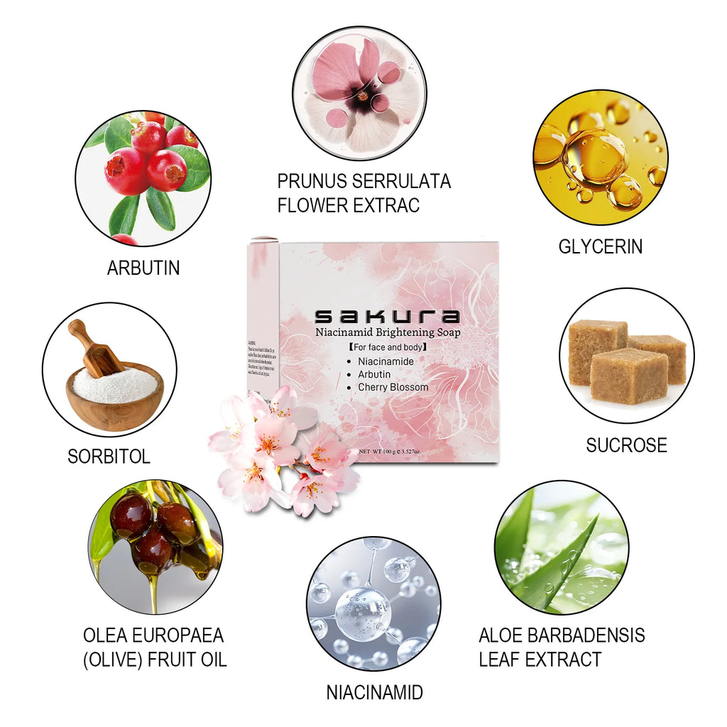 AOAO Sakura Brightening Bar Soap – Cherry Blossom Scent