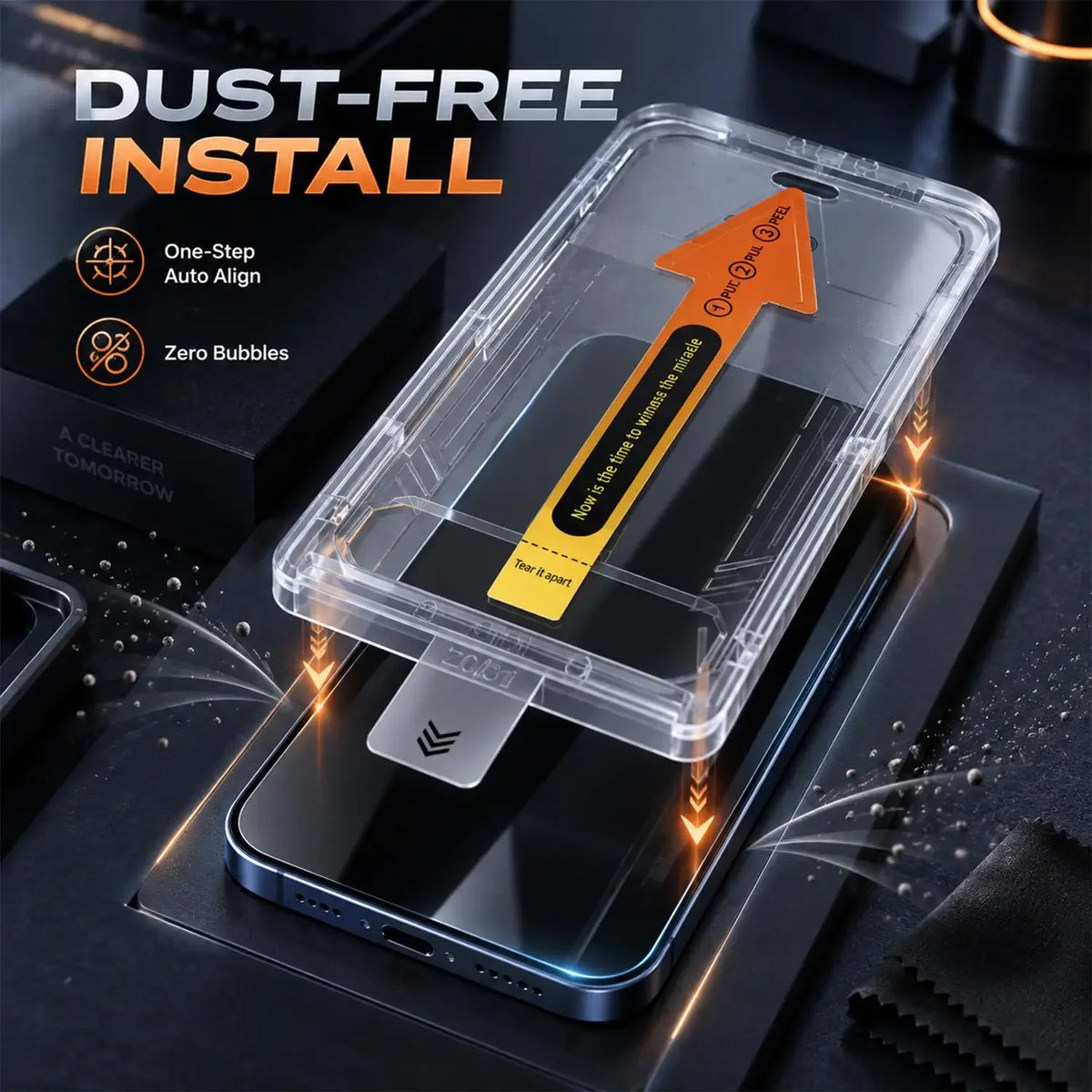 Tempered Glass Screen Protector iPhone 18 Pro Max – HD & Privacy
