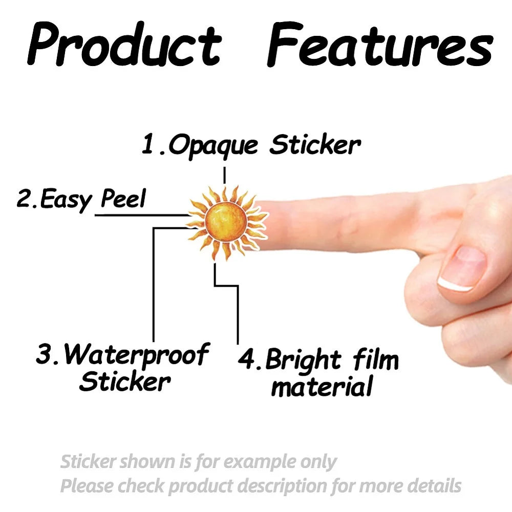 Sun Watercolor Self-Adhesive Stickers | 180 Pcs Party & Planner