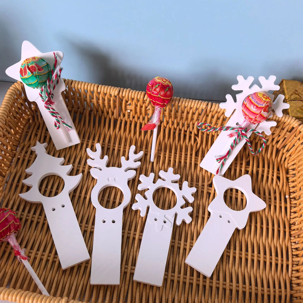 Christmas Silicone Mold – Reindeer Snowflake Star Lollipop