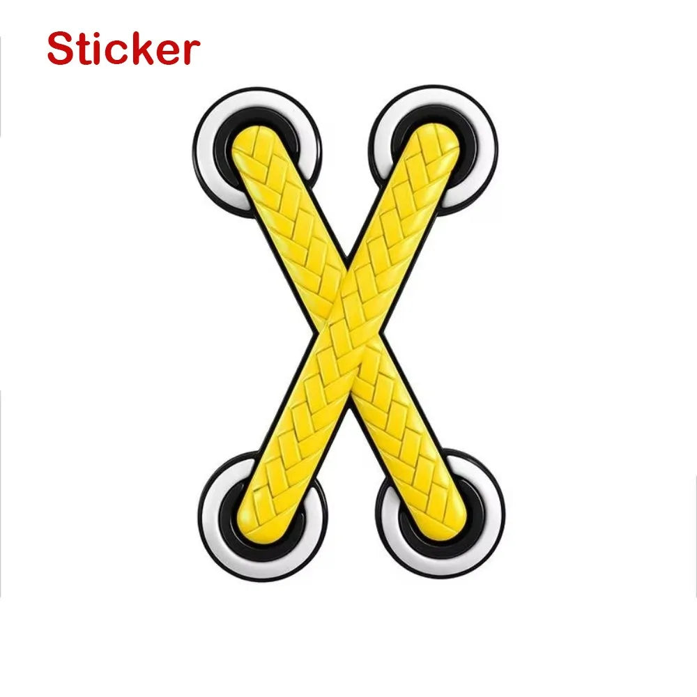 3D Cross PVC Vinyl Decal – Multicolor Car & Motorcycle Sticker