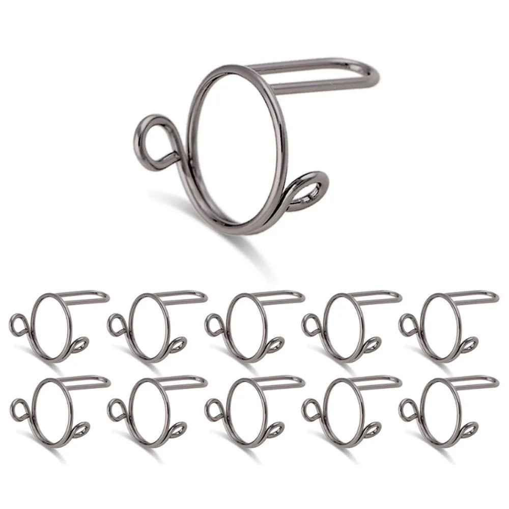 Reusable Gold Fingertip Nail Rings – Y2K Nail Art Set of 10