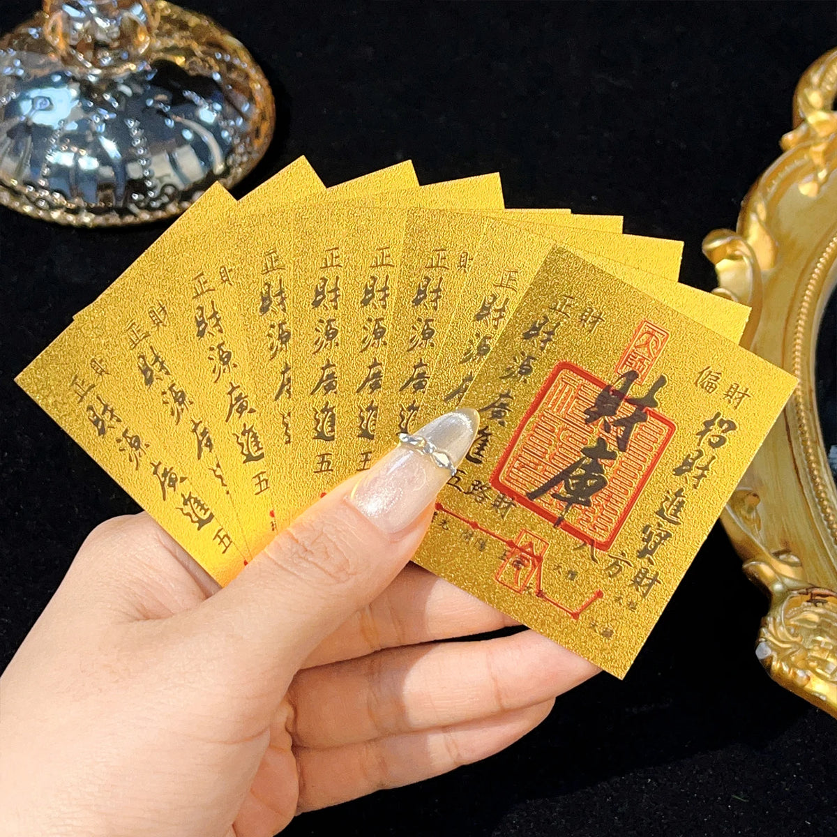 Mini Lucky Gold Foil Stickers – Phone, Laptop & Home Décor
