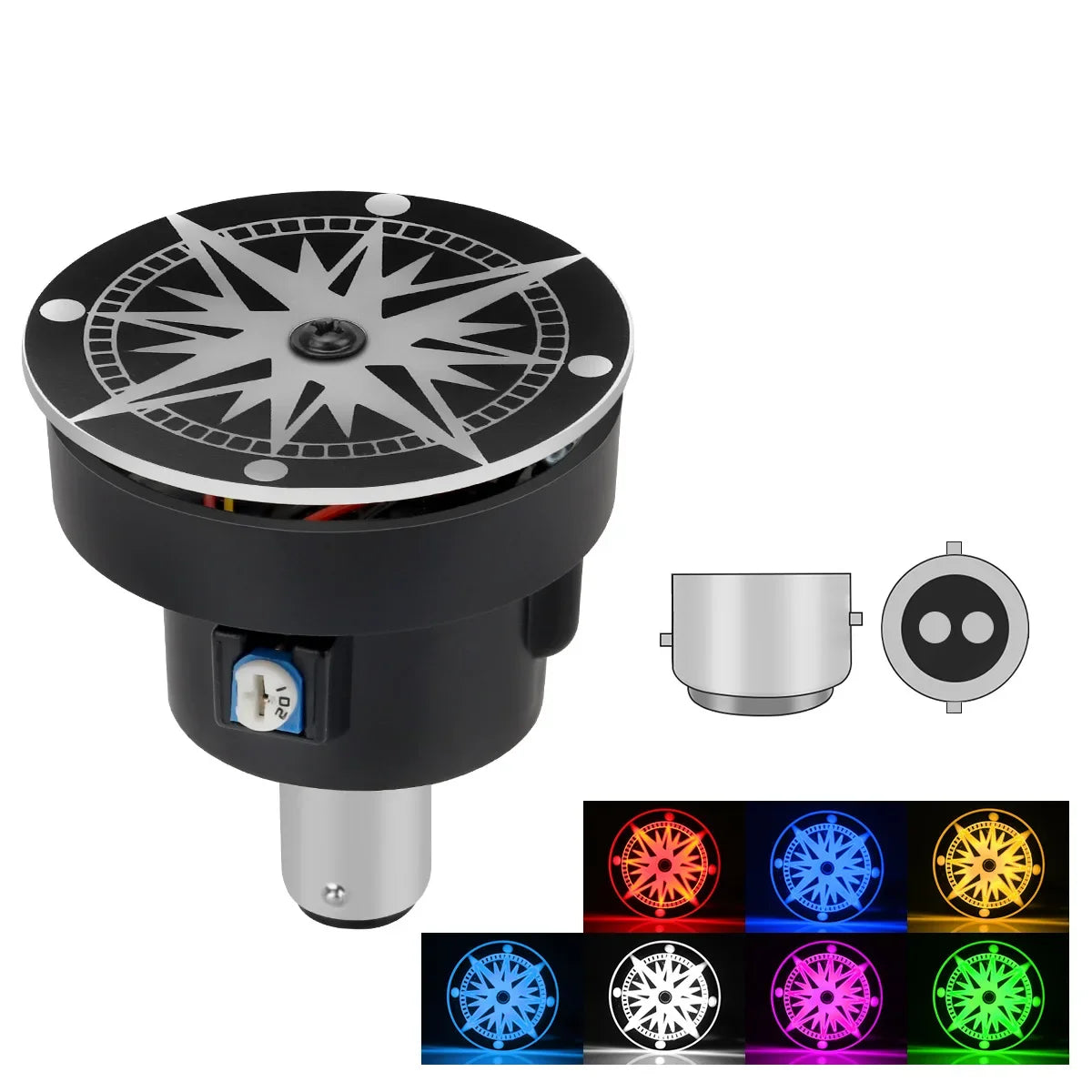 Universal Motorcycle Angel Eye LED Tail Brake Light 12V