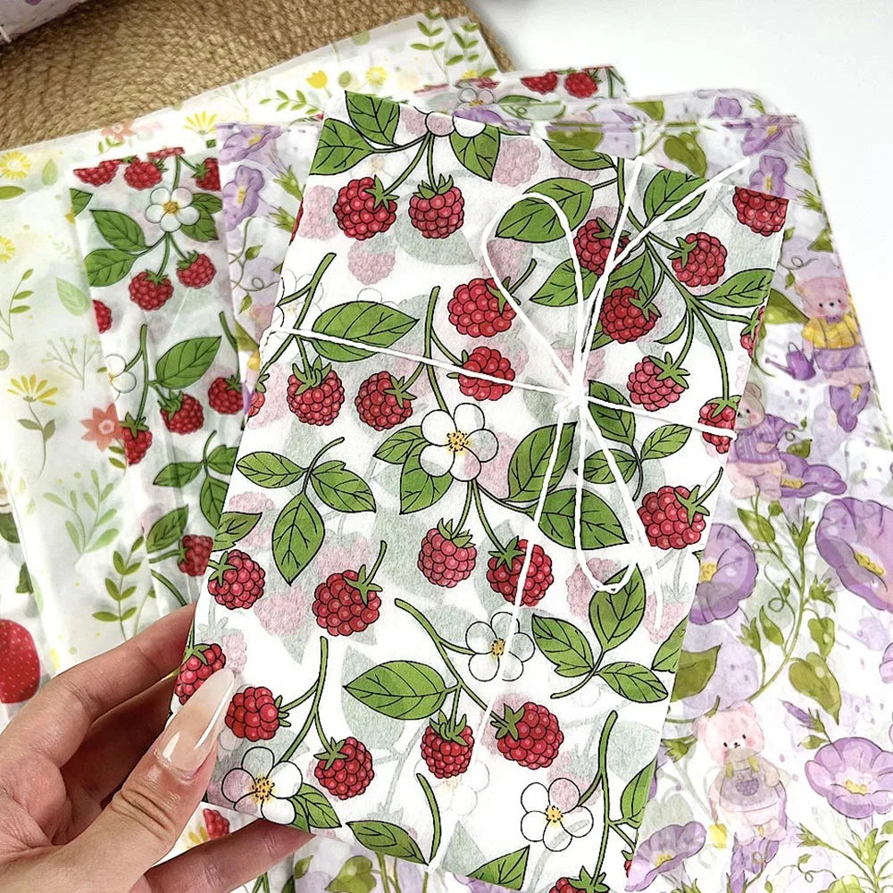 10-Sheet Floral Tissue Paper – Gift Wrapping & Bouquet Wrap