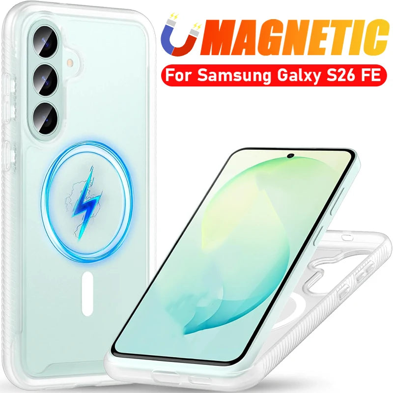 Samsung Galaxy S26 FE 5G Magnetic Clear Silicone Case