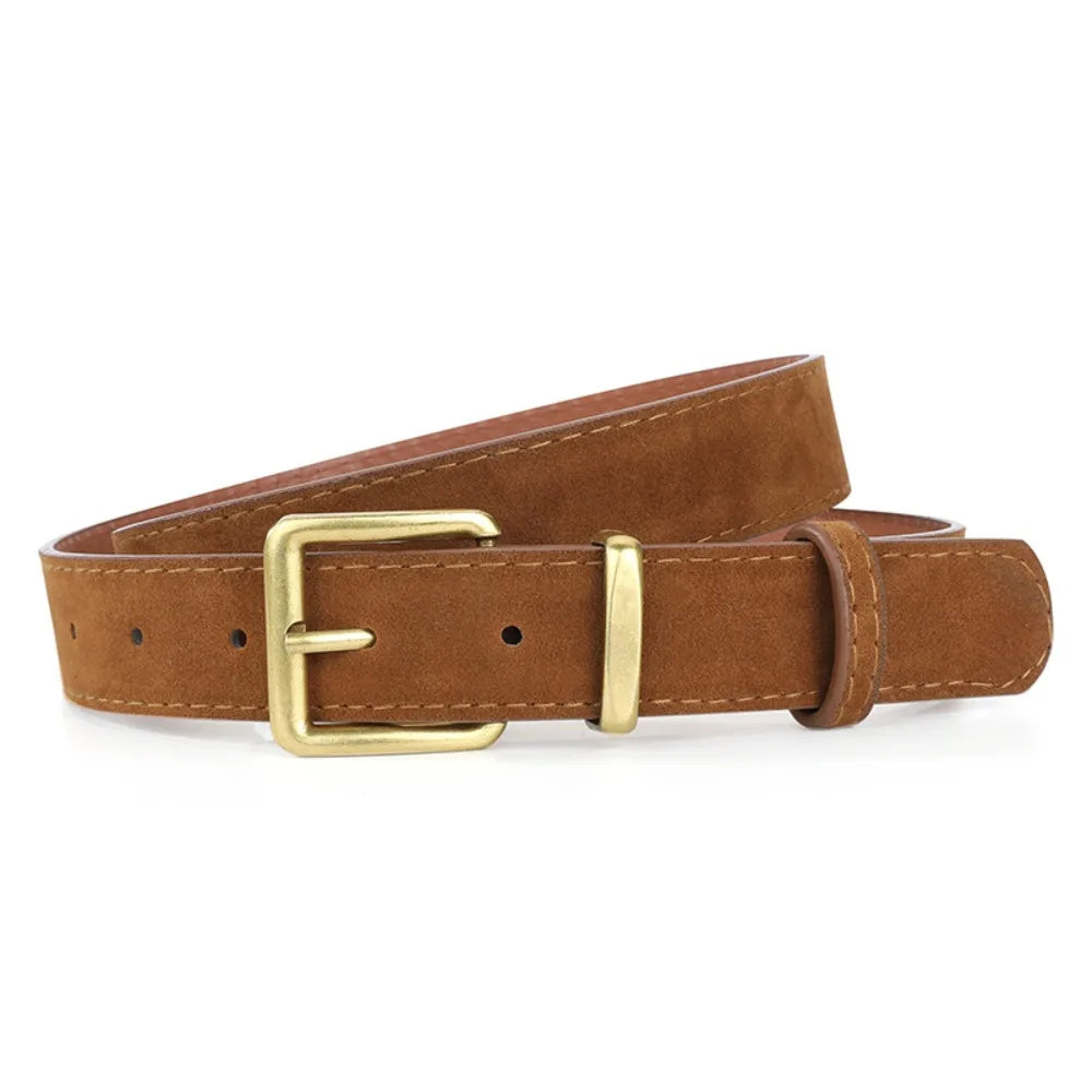 Women's Retro Pin Buckle PU Leather Belt – Casual & Business