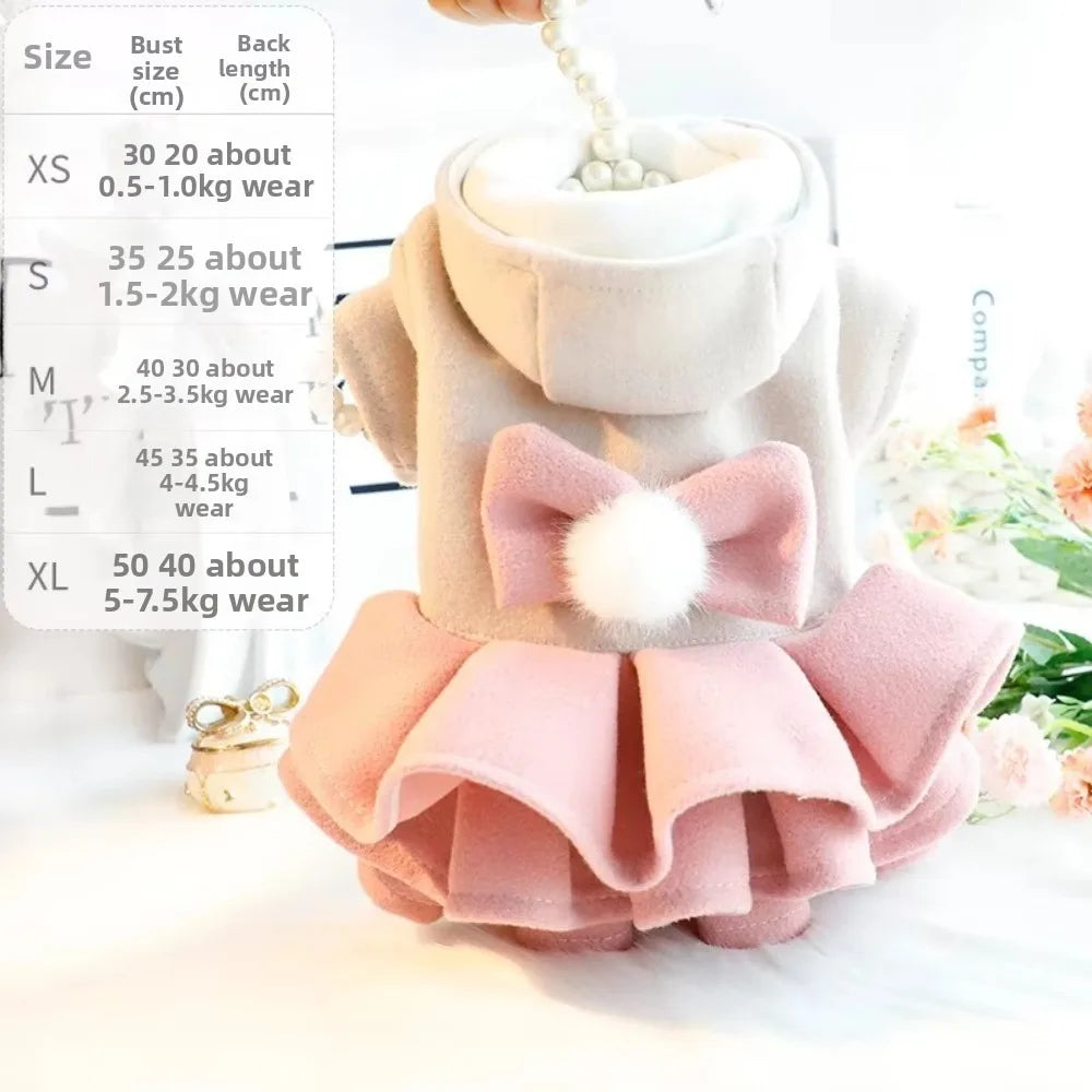 Woolen Tutu Skirt Dog Dress – Small Pet Princess Outfit