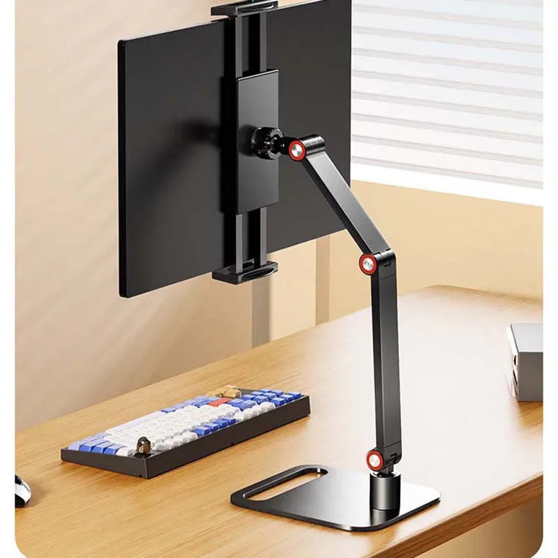 OULLX Foldable Adjustable Desk Stand for Phone & Tablet 17.3"