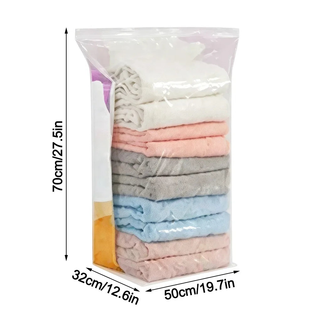 XL No-Pump Vacuum Storage Bags – Space-Saving Compression