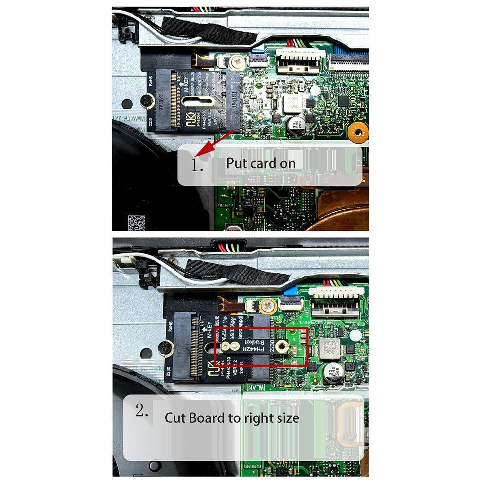 M.2 A+E to M-Key NVMe PCIe 4.0 WiFi Adapter Extend Card
