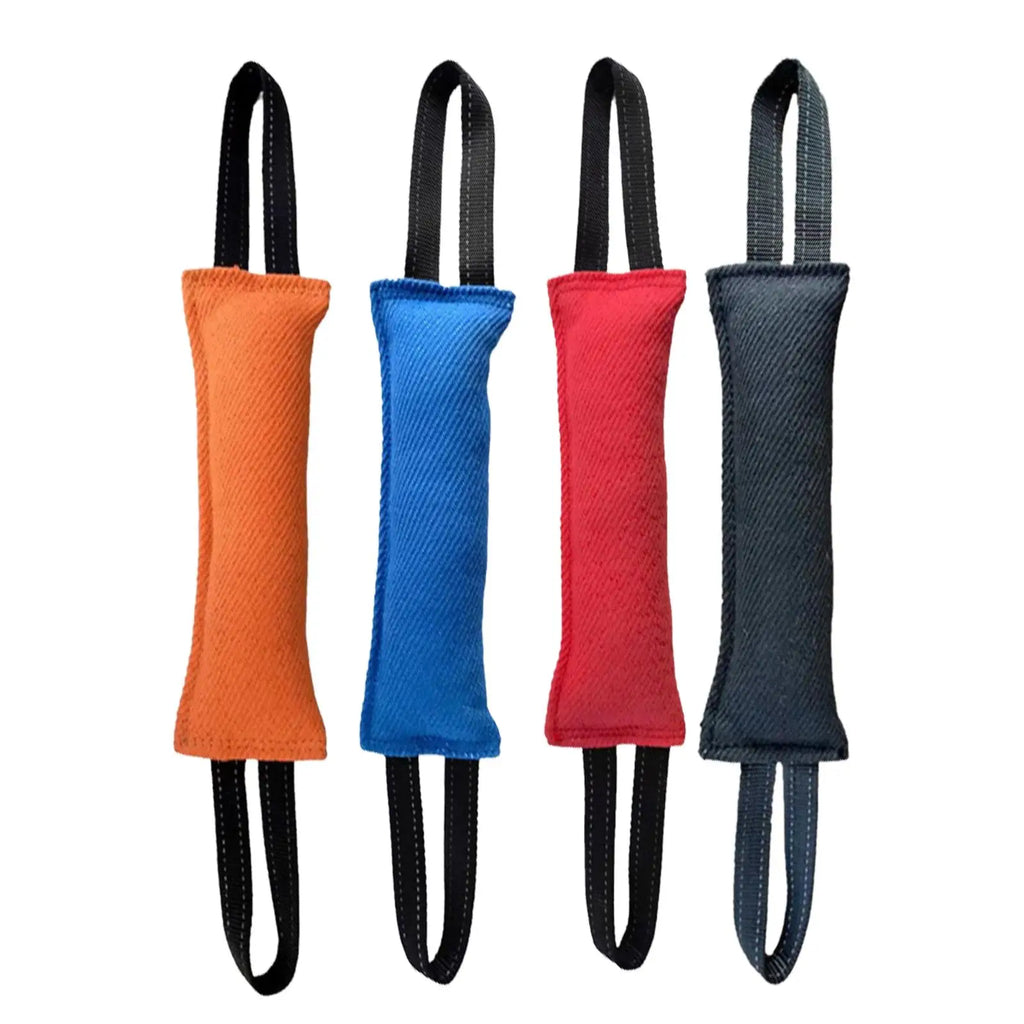 Dog Tug Toy Double Handles – Durable Linen Bite Pillow