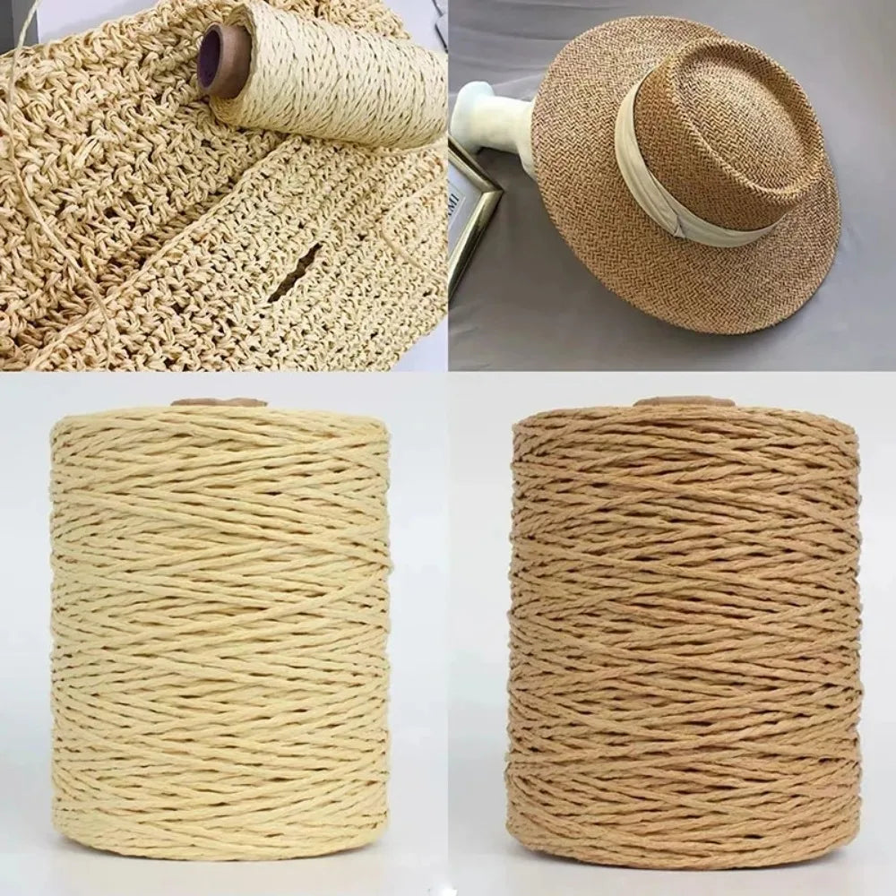 Raffia Straw Yarn 280–300m Roll | DIY Crochet & Knitting
