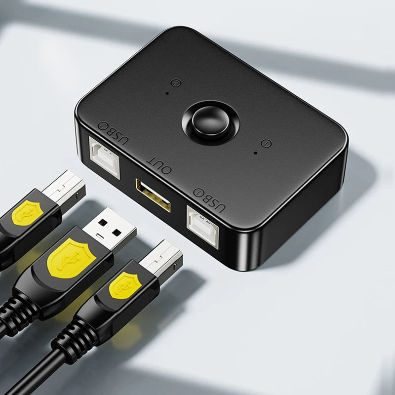 USB 2.0 Printer Hub – Share 1 Printer Between 2 Computers