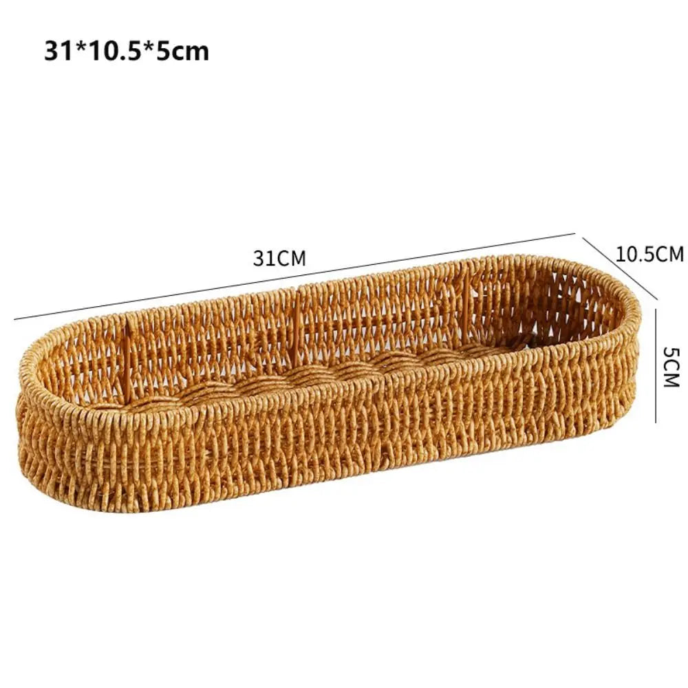Woven Rattan-Style Basket – Bread, Fruit & Storage | 12 Styles