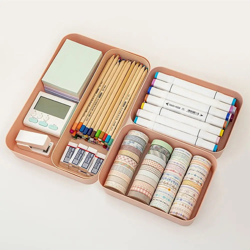 Stackable Plastic Drawer Divider Desktop Organizer Box