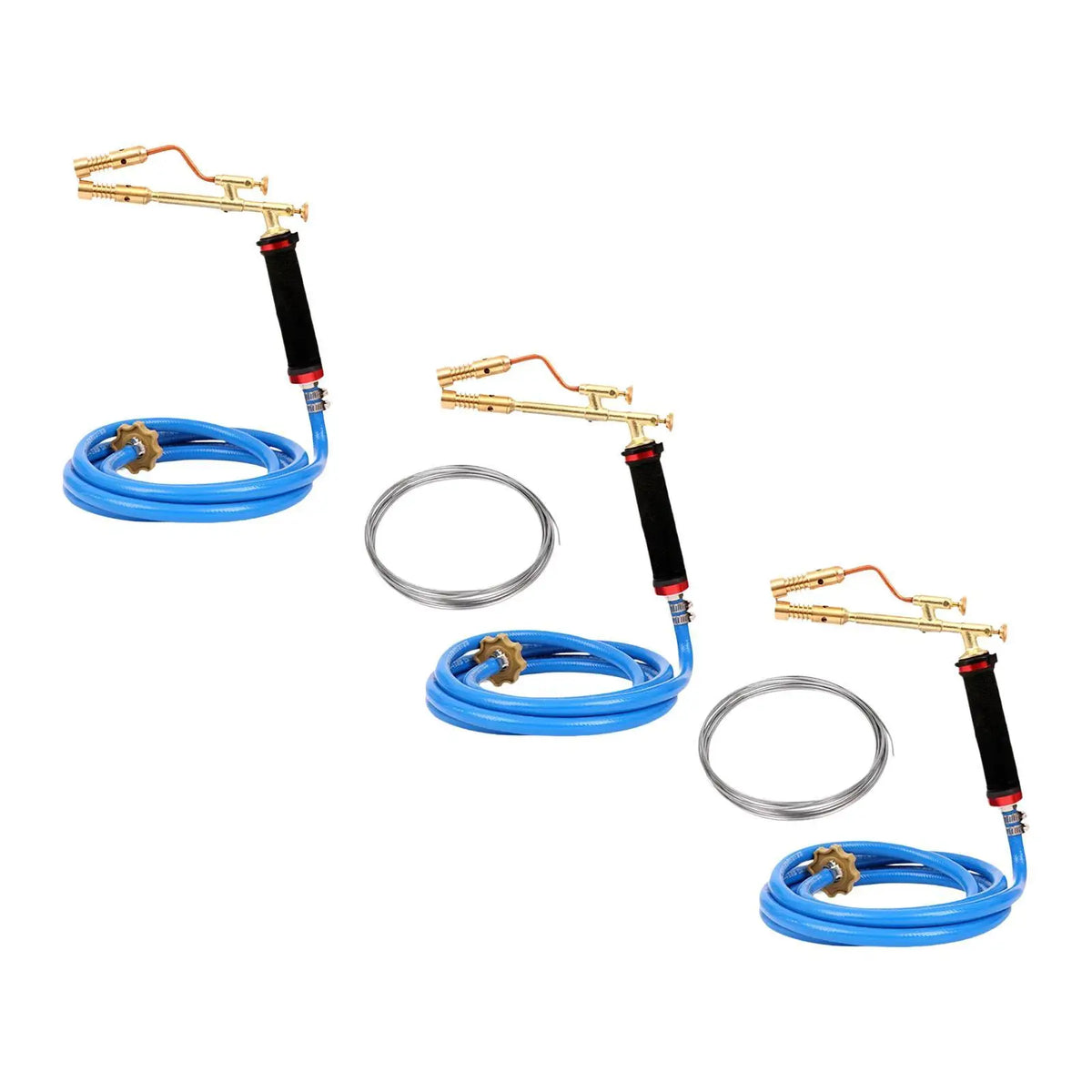 Double-Head Copper Propane Welding Torch + 5m Hose