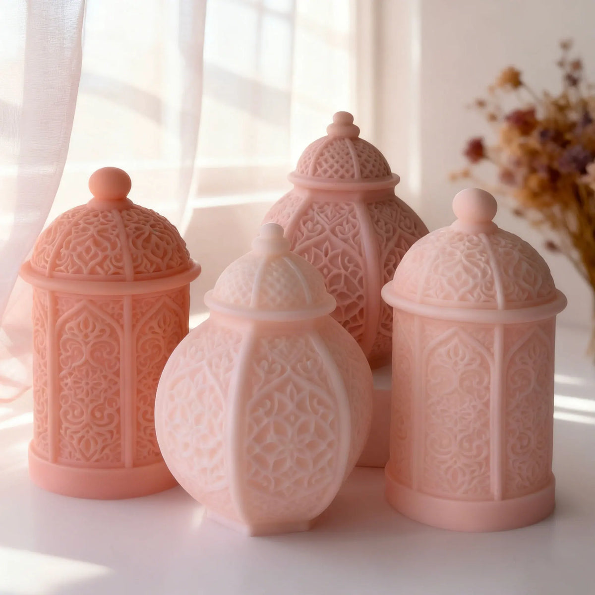 Lantern Silicone Mold – DIY Gypsum Diffuser Stone & Candle
