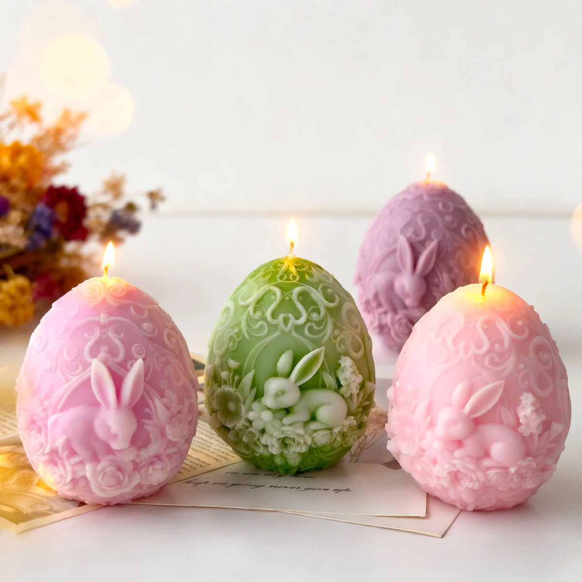 3D Easter Bunny Silicone Mold – Candle Soap Resin Crafts