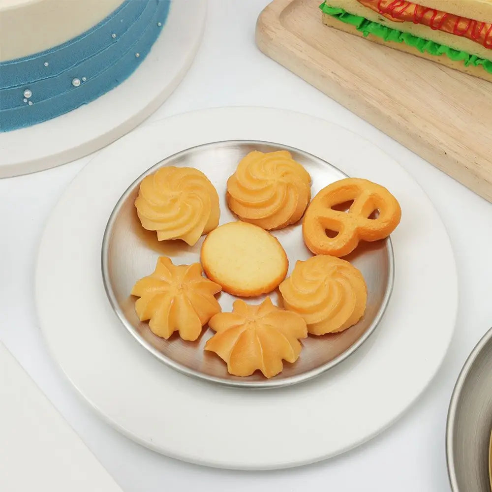 Stainless Steel Round Shallow Tray | Gold & Silver | 5 Sizes